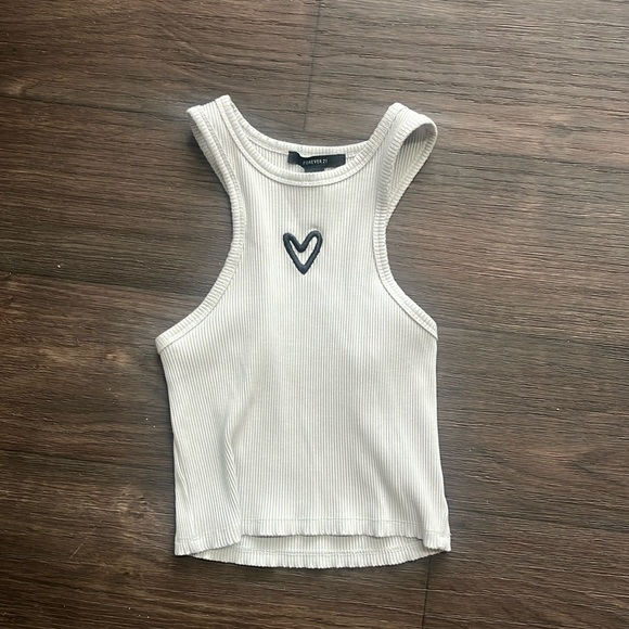 Forever 21 Tops - Cute off white/grey top